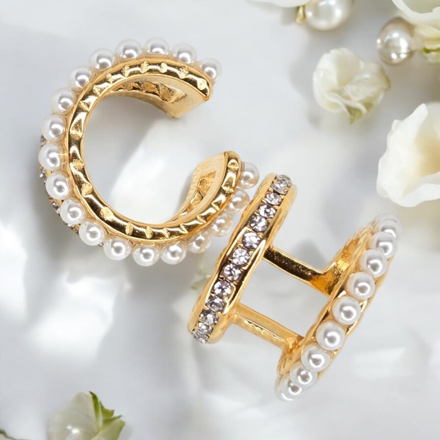 Ear Cuff de Perlas y Zirconia ✨