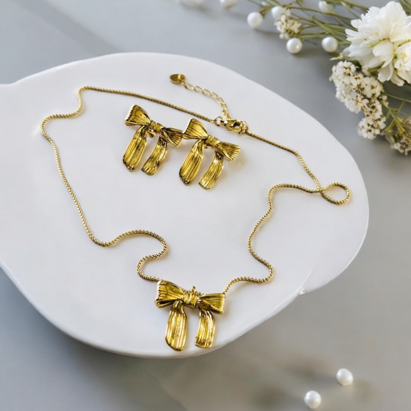 Coquette Jewelry Set ✨ Set Coquette en acero inoxidable